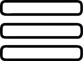 Fototapete - Hamburger menu icon vector graphic for website navigation and mobile app interface design use