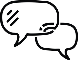 Fototapete - Vector conversation bubbles icon for communication chat and discussion message graphic design element