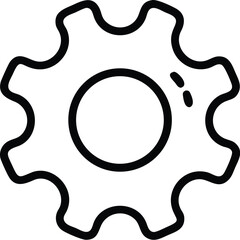 Fototapete - Gear cog icon vector illustration for settings options and preferences mechanical design concept