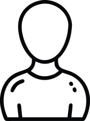 Fototapete - Person icon profile avatar user symbol vector illustration simple outline graphic design 92char