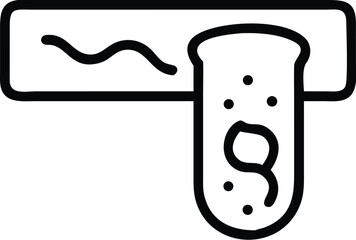 Poster - Lab test tube analysis vector icon for science research and medical diagnostic purpose use
