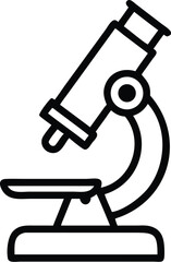 Poster - Microscope vector image for science education and research laboratory equipment illustration use