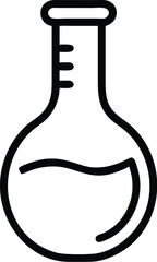 Poster - Illustration of laboratory flask for science experiment and chemical research equipment icon