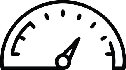 Poster - Download speedometer gauge vector icon for dashboard performance measurement and control panel design