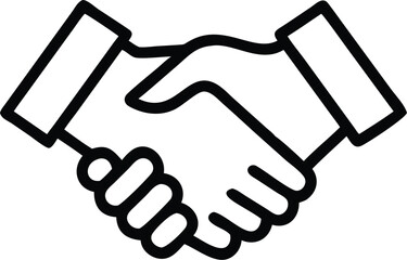 Poster - Handshake icon vector symbol of agreement business deal partnership negotiation cooperation 92