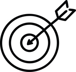 Poster - Target with arrow vector icon illustration for business success and achieving goals concept