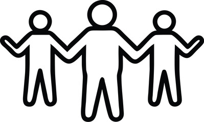 Poster - Illustration of unity teamwork collaboration and partnership showing people holding hands together symbol 92