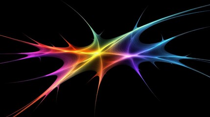 Wall Mural - Colorful abstract design with radiating lines.