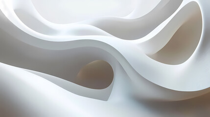 Wall Mural - abstract smooth white architectural design