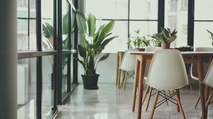 Poster - Corporate office with neutral colors and minimalist design stock photo --ar 16:9 --raw --v 6 Job ID: c84139a4-6de3-44db-89f9-93113eb731ff