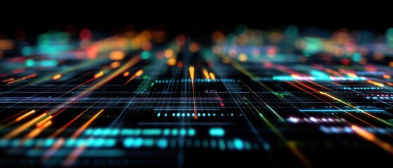 Poster - Abstract digital graphic futuristic technology display