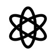 © Sarfraz - Atom Symbol Vector Icon | Science & Technology Logo Element | Minimalist Atomic Emblem for Apps, Branding