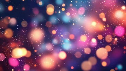 Poster - Colorful bokeh lights creating a dreamy atmosphere in a blurred background