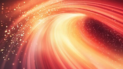 Poster - Glowing abstract light swirl with warm colors and sparkles, cosmic energy flow