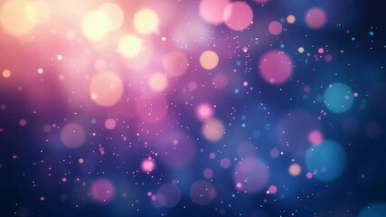 Poster - Colorful bokeh lights on a dark background, abstract and dreamy atmosphere