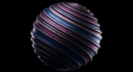 Poster - Spiral Sphere Abstract Art 2025-05-17 - Swirling metallic sphere, vibrant colors, abstract design, futuristic concept, technology theme