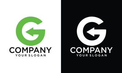 Poster - Creative arrow g letter logo design