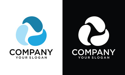 Poster - Creative Triangular with rounded corners logo design. Unique and creative. Modern logo design ideas.