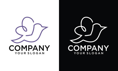 Poster - Creative Bird logo template with style color for the company logo design inspiration.