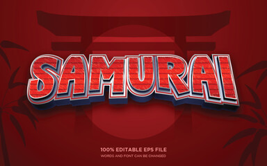 Poster - Samurai 3D editable text style effect	

