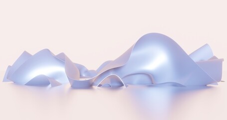Poster - Abstract background curved pattern in design 3d render