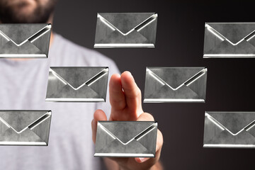 Aufkleber - Efficiently handle your inbox with this image.  Great for email management, organization, and productivity.