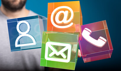 Poster - Easy ways to connect.  Email, phone, or profile - choose your preferred method.