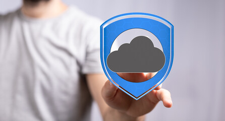 Poster - Protecting sensitive data in the cloud.  Ensuring security and privacy with advanced cloud protection.