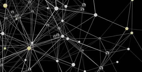 Aufkleber - Stock photo of a complex network, ideal for technology, connection, and global communication concepts.