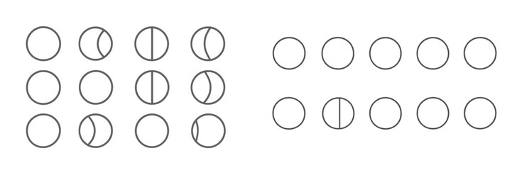 Aufkleber - Geometry exercise illustrating different circle configurations for educational purposes in a classroom setting