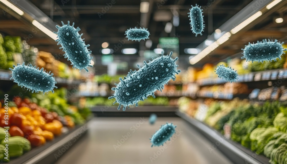Contamination And Cleanliness Risks Bacteria Threatening Fresh Produce Food Contamination and Hygiene Risks ...