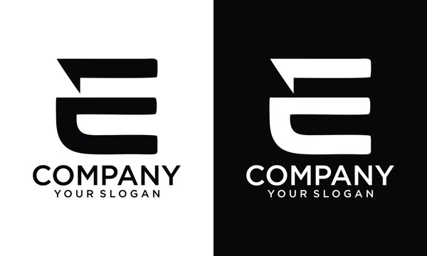 Creative E letter initial logo vector logo