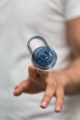 Aufkleber - Secure your data.  Cybersecurity and digital protection concept.