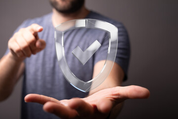 Poster - Ensure online safety with our robust security solutions.  Protect your data now!