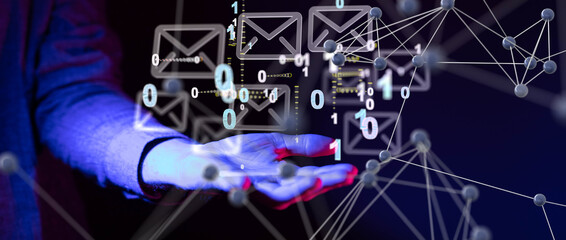 Aufkleber - mail communication support contact concept service