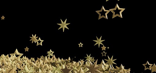 Aufkleber - Abstract background with glittering gold stars. Perfect for celebrations, awards, or luxury.