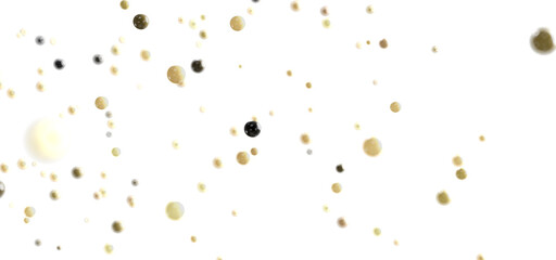 Poster - Beautiful abstract background with beige and black spheres floating on a white backdrop.