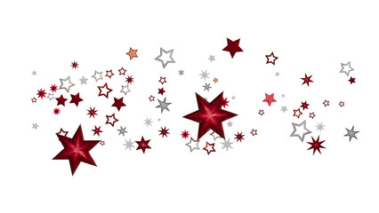 Aufkleber - Festive background with red and silver stars. Perfect for holidays, celebrations, and more!