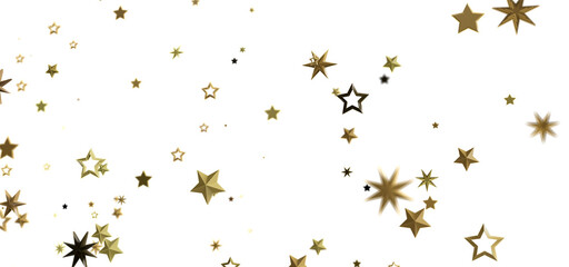 Aufkleber - Shimmering gold stars on white. Perfect for holidays, celebrations, and more!