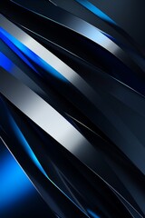 Poster - This modern abstract spiral design blends blue and black, perfect for branding and digital presentations