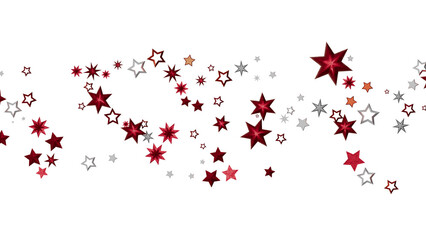 Aufkleber - Festive background with red and silver stars. Perfect for holidays, celebrations, and more!