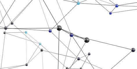Poster - Stock photo of a complex network, ideal for technology, connection, and global communication themes.