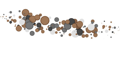 Aufkleber -  Colorful assorted confetti with serpentine on white
