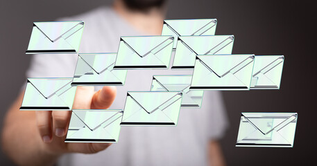 Leinwandbilder - Streamline your email workflow. Efficiently manage and organize numerous messages.