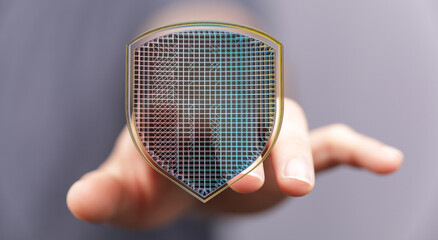 Aufkleber - Secure your data with robust cybersecurity.  Protect against threats.