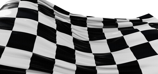 Poster - Black and white flag