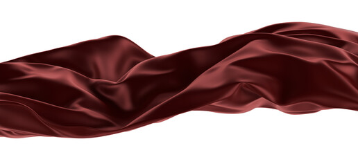 Aufkleber - Smooth elegant red cloth on transparent background