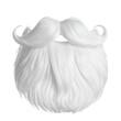 © EdGe Creative - Santa Claus white beard and mustache set on mannequin head, isolated on white background
