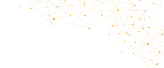Poster - Vector abstract background Technological with with connected line and dots