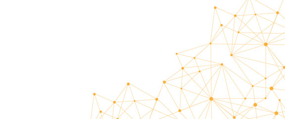 Poster - Vector abstract background technological with global connection design with line and dots